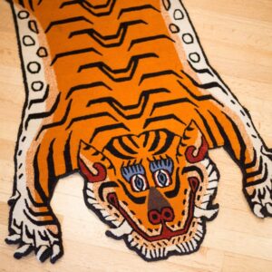 Tibetan Tiger Rug Hand Tufted Meditation Rug