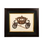 Handmade Painting Royal Bullock Cart with Gold & Watercolor