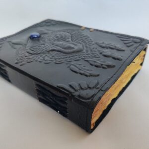 Handmade Wolf Lapis Stone Leather Journal
