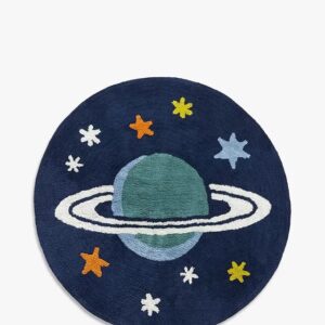 Space Planet Pattern Kids Room Rug