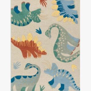 Hand Tufted Dinosaur World Soft Wool Rug