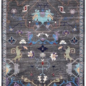 Traditional Handwoven Oushak Wool Rug