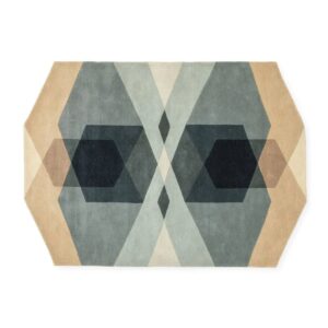 Hand Tufted Octagonal Shape Wool Area Rug