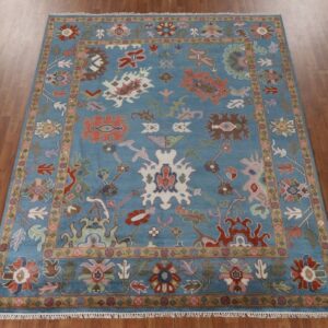 Handmade Modern Oushak Carpet for Living Room