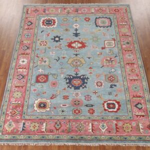 Handmade Turkish Oushak Carpet for Living Room