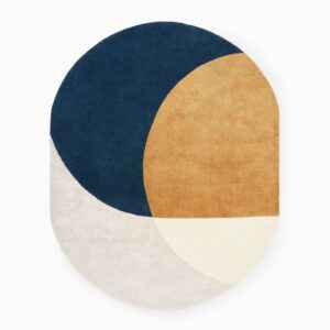 Modern Capsule Shape Hand Tufted Wool Rug