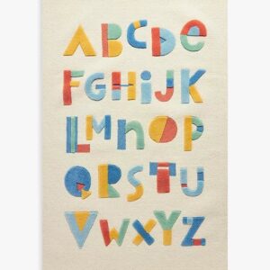 Alphabet Hand Tufted Kids Educational Rug