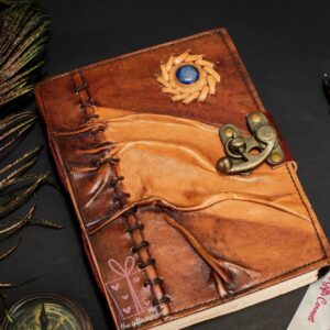 Hocus Pocus Blue Stone Leather Journal