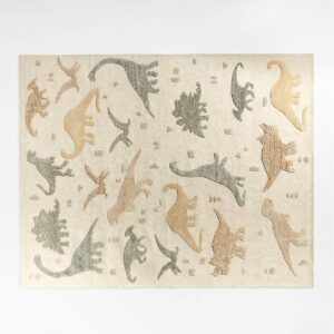 Hand Tufted Dinosaur Kids Wool Rug
