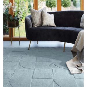 Hand Tufted Geometric Pattern Wool Rug