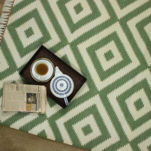 Modern Handmade Bohemian Cotton Reversible Area Rug