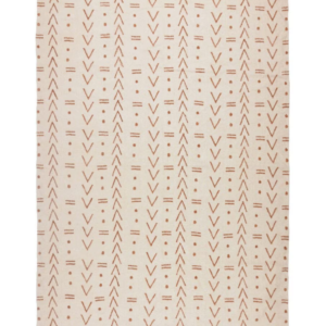 Handwoven Chevron Pattern Tribal Cotton Rug, Minimalist Neutral Tone Area Rug